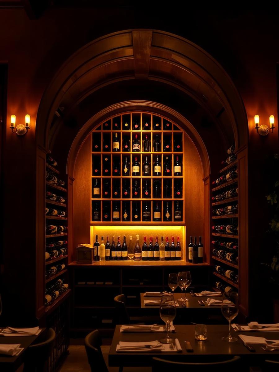 Our arched wine cellar